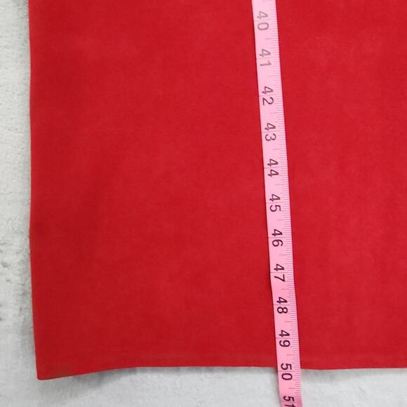 Vintage 90s Studio I Dress Size 10 Red Sleeveless Maxi Shift Back Slit Formal - Picture 7 of 8